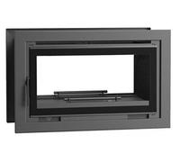 FM Insert de cheminée double face IT-102 FK 13,3kW foyer fonte et verre sérigraphié