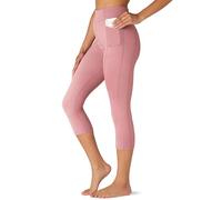 FM London Legging de Sport avec Poches , Legging Taille Haute pour Femmes en Version Intégrale et Motifs Capri , Legging sans Coutures pour le Fitness et le Yoga, Rose, S