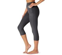 FM London Legging de Sport avec Poches , Legging Taille Haute pour Femmes en Version Intégrale et Motifs Capri , Legging sans Coutures pour le Fitness et le Yoga, Anthracite, S