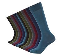 FM London (Lot de 12) Chaussettes en Bambou pour Hommes | Unies et à Motifs, Douces et Résistantes aux Odeurs | Multicolores et Noires