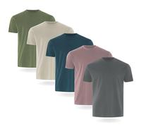 FM London Lot de 3/5 t-Shirts pour Hommes - T-Shirts de qualité supérieure avec Design légèrement ajusté