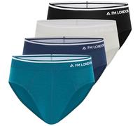 FM London Lot de 4 Slip en bambou pour homme - Slip confortable sans étiquette à la taille - Pantalon extensible sans ouverture sur le devant