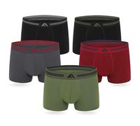 FM London Lot de 5 Boxers très Doux, en Bambou Shorts, Assortis foncés, XL Homme