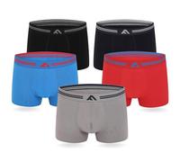 FM London Lot de 5 Boxers très Doux, en Bambou Shorts, Assortis clairs, Homme