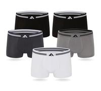 FM London Lot de 5 boxers très doux, en bambou, sans étiquette, coupe élastique, pour homme