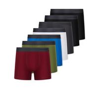 FM London Lot de 7 Boxers, Boxer pour Homme, Caleçon pour Homme sans Étiquette, Riche en Coton, Respirant, Doux et Extensible