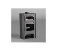 FM Poêle à bois acier M-104 11kW avec porte en fonte et four