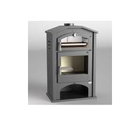 FM Poêle à bois acier M-106 9,5kW avec portes en fonte et four inox