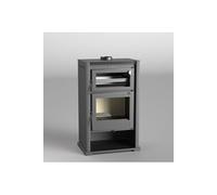 FM Poêle à bois acier M-107 9,5kW avec porte en fonte et four inox