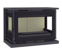 Poêle à bois FM Calefaccion FM Poêle à bois acier/verre sérigraphié M-173 K 12.5kW à suspendre