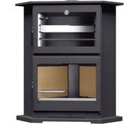 Poêle à bois FM Calefaccion FM Poêle à bois d'angle en acier CH-9 R 11kW avec four inox