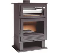 Fm Biomasa - FM Poêle à bois en acier CH-8 14kW avec four inox