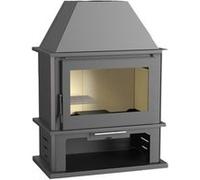 FM Calefaccion Poêle à bois double combustion en acier avec bûcher - 12,5 kW - M-300