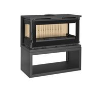 FM Poêle à bois panoramique 3 faces M-173 LK 12,5kW turbo ventilé
