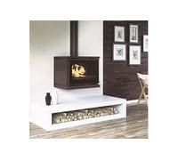 Poêle à bois FM Calefaccion FM Poêle à bois suspendu M-170 FK 12.5kW foyer fonte et verre sérigraphié