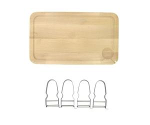 FM Professional 2 planches à découper bois et 4 économes inox