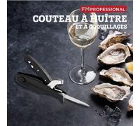 Fm Professional 22271 Couteau À Huîtres,Couteau Huitre,Ouvre Huitres,Couteau A Huitres,Couteau À Huitres,Couteau Specifique,Acier Inoxydable,Plastique,18,5 Cm