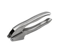 FM Professional 22296 presse ail, écrase ail, presse-ail, ustensile de cuisine, Acier inoxydable, Argent, 17,5 x 3,5 cm