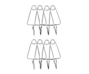 FM Professional 9913850 Lot de 8 Pinces à Escargot, Pinces à Escargot, Escargot, Pince, Ustensile de Cuisine, Escargot de Bourgogne, Acier Inoxydable, Argenté, 22,7 x 11,6 x 5 cm