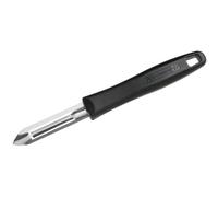 FMprofessional Couteau économe 21744 - éplucheur noir, plastique & inox 18,5x2 cm