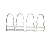 FM Professional Lot de 4 éplucheurs, Economes, légumes, inox, 11,5 cm
