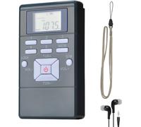 FM Radio Mini Radio stéréo Portable Horloge numérique pour la conférence Interprétation simultanée et Équipe de Guide Touristique,Sports de Plein air