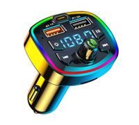 FM Transmitter for Car - LED Display Adapter with 2-Port Fast Charging | Wireless Radio Receiver for Auto Music, Phone, Pc, Road Trip, and Hands-Free Calling Charging Status