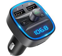 Fm Transmitter Update,Hands-Free Kits Radio Adapter Fm Transmitter Bluetooth With Dual Usb Car Charger Mp3 Player Support Tf Card & Usb Disk,Slate