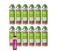 FM220 Mousse de construction, mousse expansive, mousse à pistolet, mousse multifonction, mousse pour fenêtres avec une haute isolation acoustique et thermique 500ml Ensembles combinés (avec nettoyant