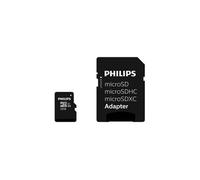 Carte mémoire Philips micro SDHC/XC : 32Go CL10 + Adaptateur / 1