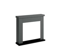 Fm461 Gr3 Cadre De Cheminee Pour Insert Electrique Cadre En Bois Gris Fonce