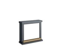 Fm469 Gr3 Cheminee Electrique Cadre En Bois Gris Fonce