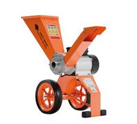 FM4DDE-EU-ADJ Broyeur de Bois Électrique 4hp avec Trémie Rotative - Entraînement Direct, Compact et Portable - Broie jusqu’à 50 mm de Diamètre avec Système Anti-Bouchage Amélioré et Prise EU