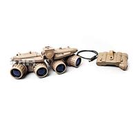 FMA GPNVG18 Lunettes de protection en plastique pour airsoft Paintball Vision nocturne Casque factice pour la chasse Cosplay Modèle NVG Marron clair