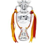 Fmarche Trophée des Champions d'europe de Football Coupe Delauna Réplique Trophée de Football en Résine Collection de Souvenirs de Décorations pour Maison Bureau Cadeaux pour Fans (26CM)