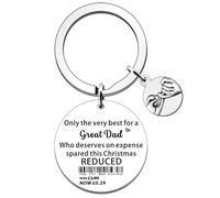 FMCC Porte-clés de Noël pour papa - Cadeau amusant pour papa - Idée de Noël « Only The Very Best for My Great Dad »