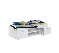 Lit combiné junior - Décor blanc - L203,5 x H58,5 x P95,5 cm - Fabriqué en Allemagne