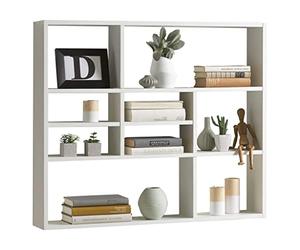 FMD Moebel 269-001 Mika Etagère Murale avec 9 Compartiments Bois Blanc 90 x 16 x 78,5 cm