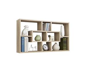 FMD Möbel 289-001_ei Lasse Etagère Murale avec 8 Compartiments Chêne, 85 x 16 x 47.5 cm