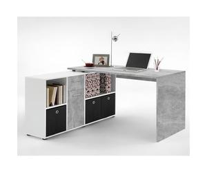 FMD Möbel LEXO/Lex Bureau en Bois béton LA rectangulaire