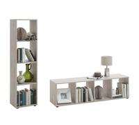 FMD Möbel MEGA 4 Étagère avec 4 compartiments, chêne sable nb, 248-004