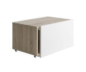 FMD Möbel Table Basse Extensible Sleeve - chêne/Blanc