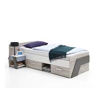 FMD Nona 1 lit en chêne, Bois, Sable