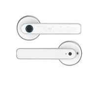 FMDARJXWHCP Serrure de porte intelligente biométrique à empreintes digitales avec mot de passe TTLOCK - Contrôle par application TTLOCK - Charge d'urgence de type C - Pour portes en verre à domicile