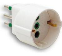FME 87120 Adaptateur de fiche secteur type L (IT) universel blanc