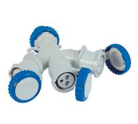 Fme Art 73.120 Adaptateur Multiple Triple À 3 Prises 2P+T 16A CEE Bleu 220V