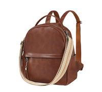 Fmeida Petit Sac à Dos Femme en Cuir Vegan - 2 en 1 Sacs à Main Porté Épaule Élégant et Imperméable, Mini Sac d'École Antivol pour Loisirs, Voyage, Université, Collège, Shopping, Travail