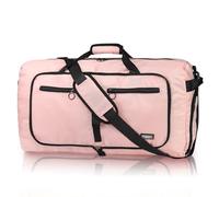 Fmeida Sac de Voyage Femme 65L Pliable - Grand Sacs de Sport Imperméable avec Compartiment à Chaussures, Sac Weekend Léger avec Bandoulière Réglable, Idéal pour Gym, Camping, Randonnée, Maternité