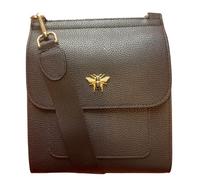FMG Alice Wheeler Sac à bandoulière en cuir vegan Motif abeille, Noir , One Size