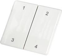 Eltako Mini émetteur avec 4 K, Surface Mount, Fmh4 WG Double à Bascule, Blanc Brillant 4989518